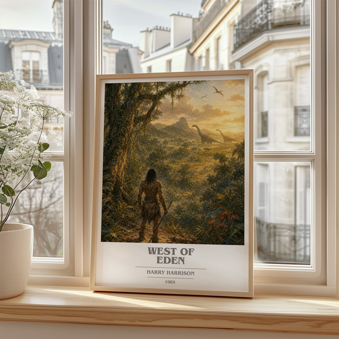 West of Eden book cover poster colour and style options – Harry Harrison book art
