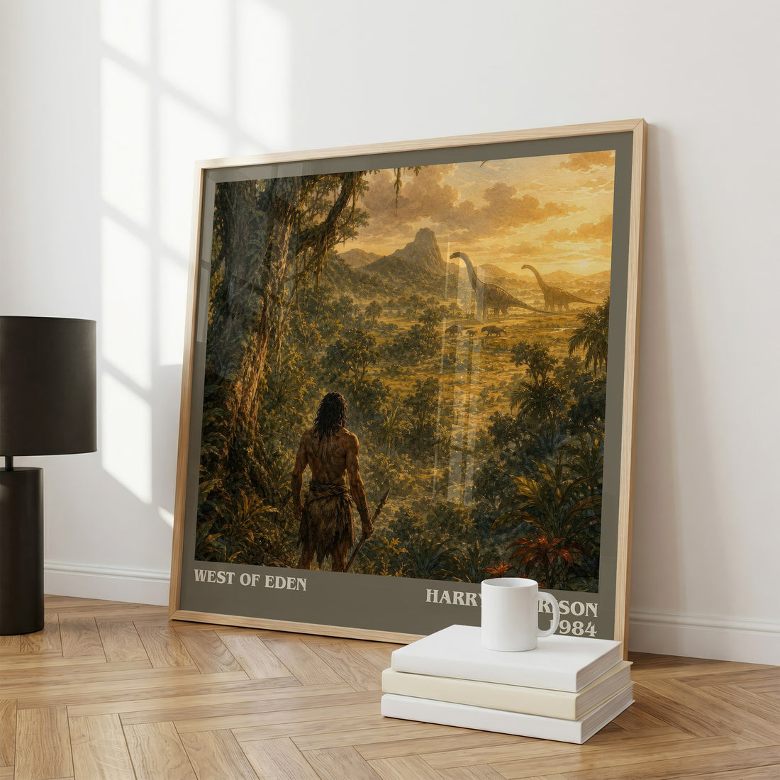 West of Eden literary print framed by window – literary home decor