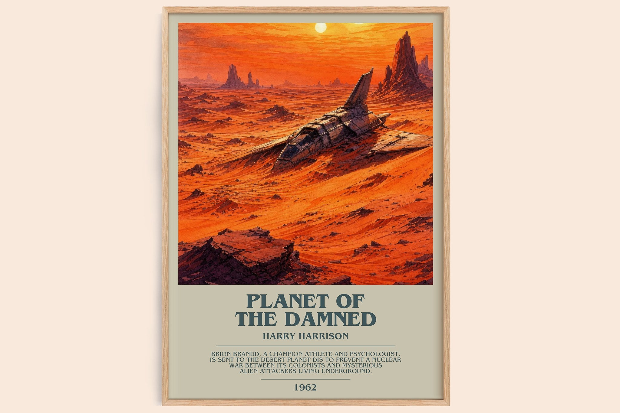 Planet of the Damned Bookish Wall Art by Harry Harrison