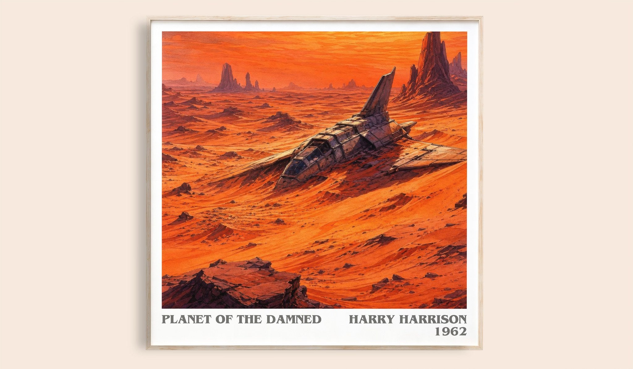 Planet of the Damned Literary Art Print by Harry Harrison