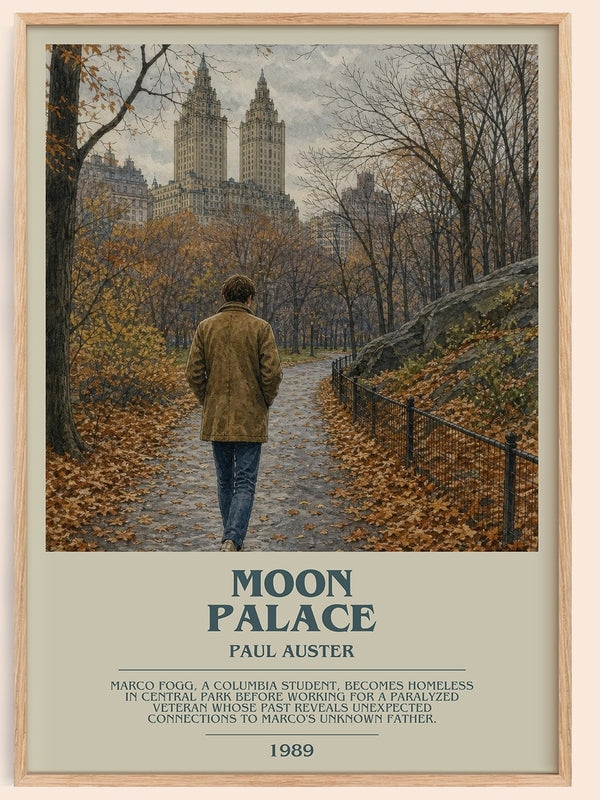 Moon Palace bookish book poster by Paul Auster – framed literary art print
