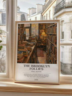 The Brooklyn Follies bookish poster colour and style options – Paul Auster book art