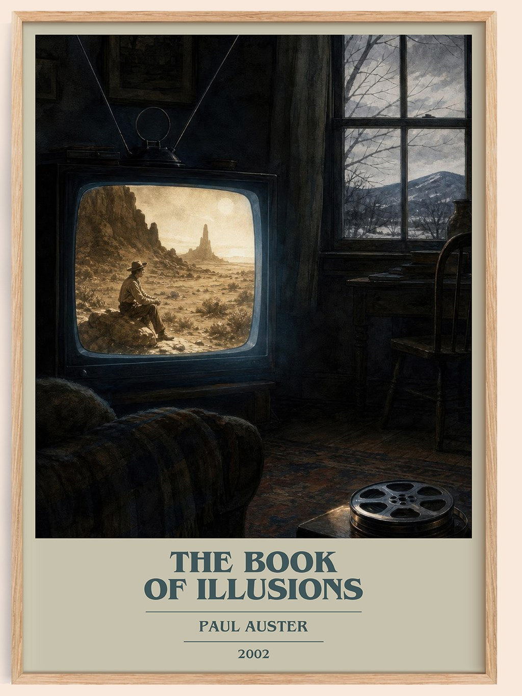 The Book of Illusions book cover book poster by Paul Auster – framed literary art print