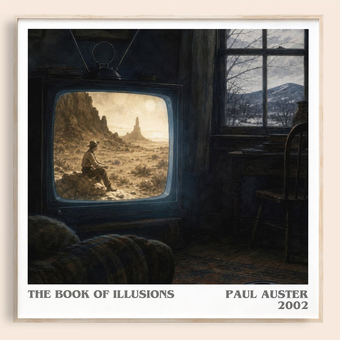 The Book of Illusions literary book poster by Paul Auster – framed literary art print