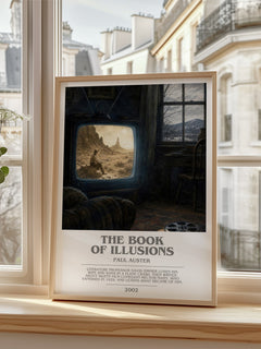The Book of Illusions bookish poster colour and style options – Paul Auster book art
