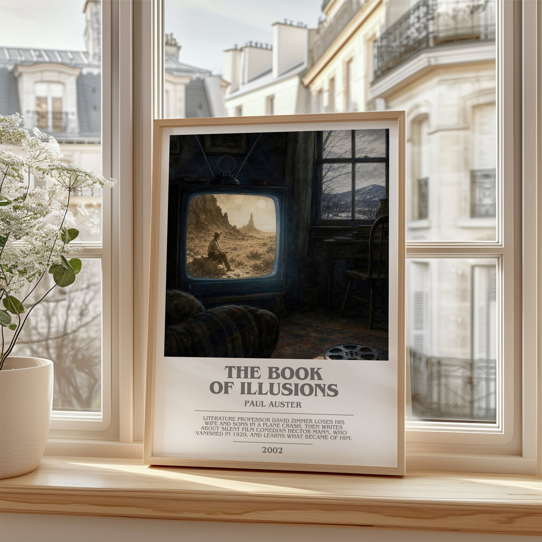The Book of Illusions bookish poster colour and style options – Paul Auster book art