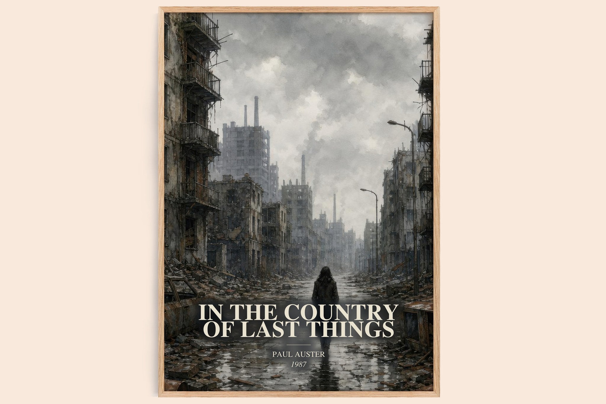 In the Country of Last Things Book Watercolour Illustration by Paul Auster
