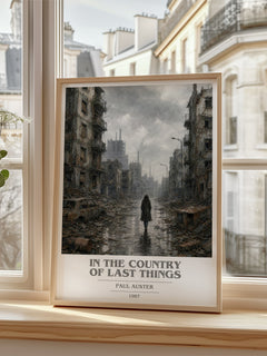 In the Country of Last Things book cover poster colour and style options – Paul Auster book art