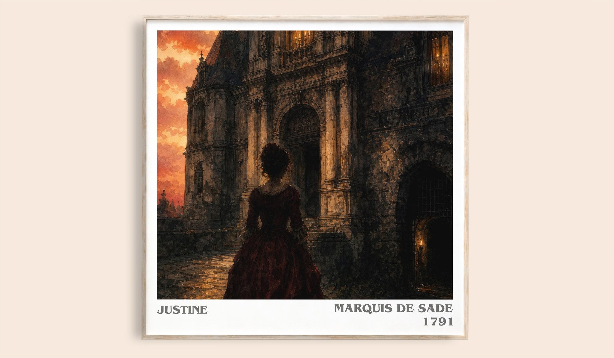 Justine Literary Art Print by Marquis de Sade