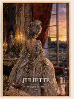 Juliette watercolour book poster by Marquis de Sade – framed literary art print