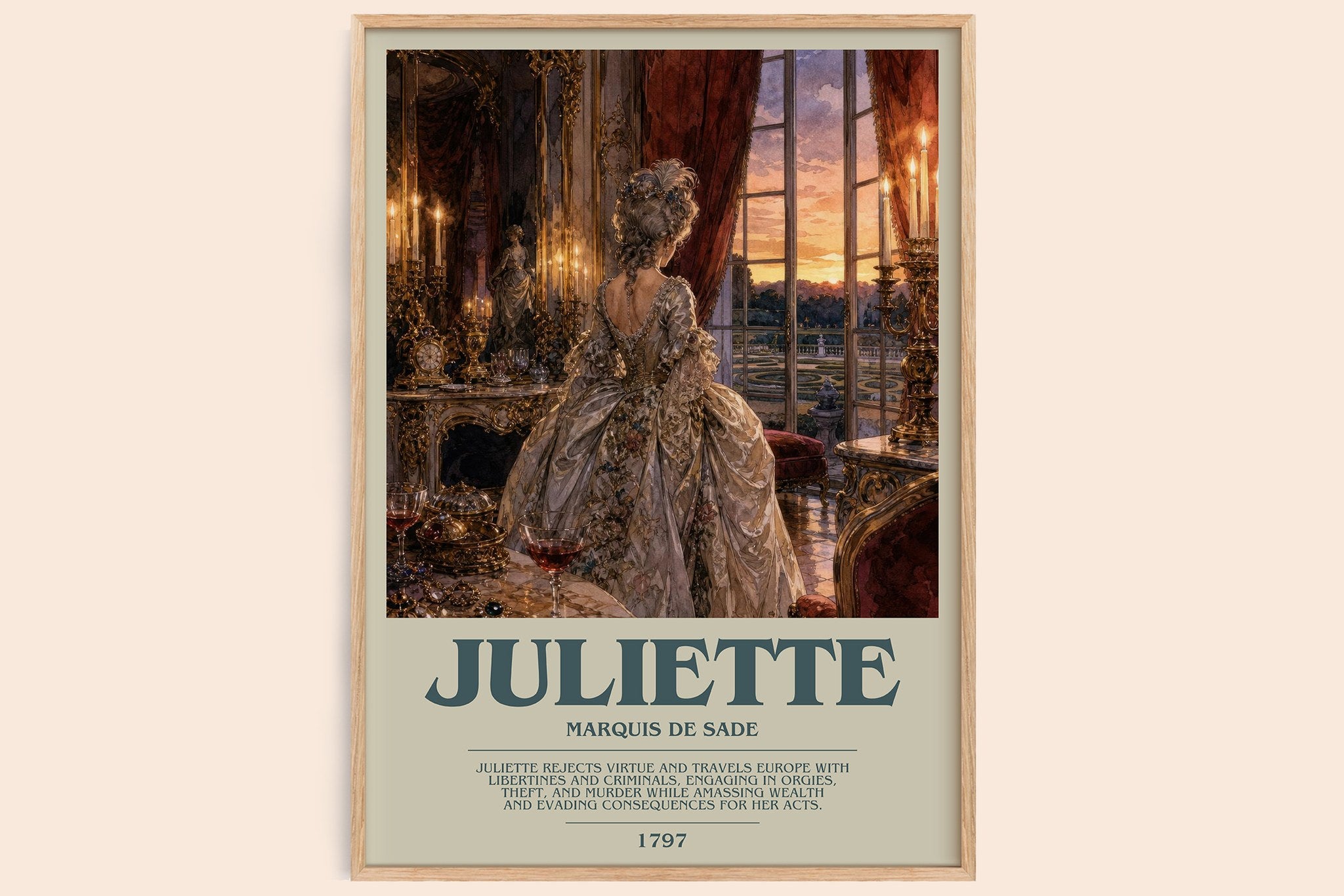 Juliette Bookish Wall Art by Marquis de Sade