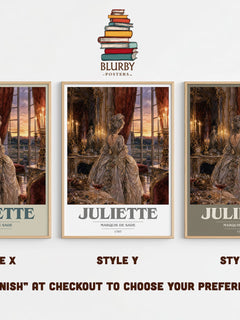 Juliette book cover print in frame leaning in hallway – philosophy wall art