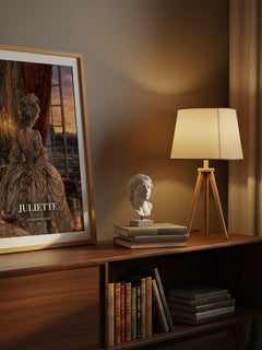 Juliette watercolour print on bookshelf – Marquis de Sade fan gift