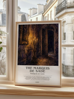 The Marquis de Sade bookish poster colour and style options – Marquis de Sade book art