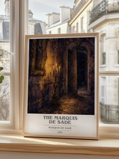 The Marquis de Sade book cover poster colour and style options – Marquis de Sade book art
