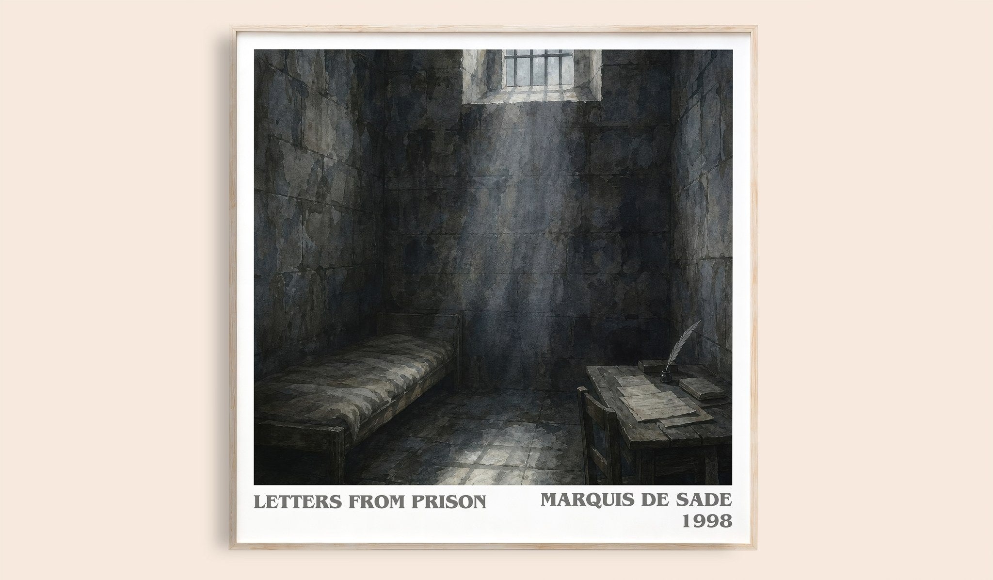 Letters from prison Literary Art Print by Marquis de Sade