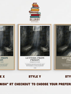 Letters from prison bookish print in frame leaning in hallway – philosophy wall art