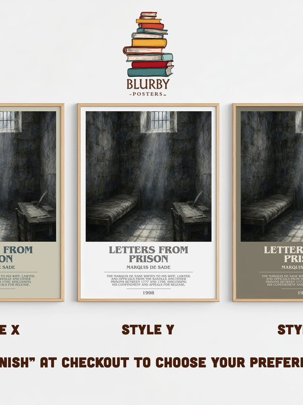 Letters from prison bookish print in frame leaning in hallway – philosophy wall art