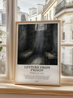 Letters from prison bookish poster colour and style options – Marquis de Sade book art