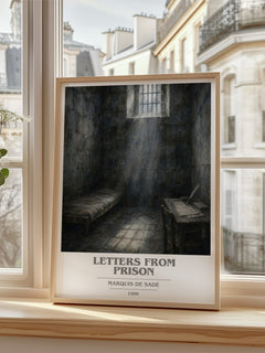 Letters from prison book cover poster colour and style options – Marquis de Sade book art