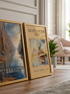 To your scattered bodies go watercolour print framed by window – literary home decor