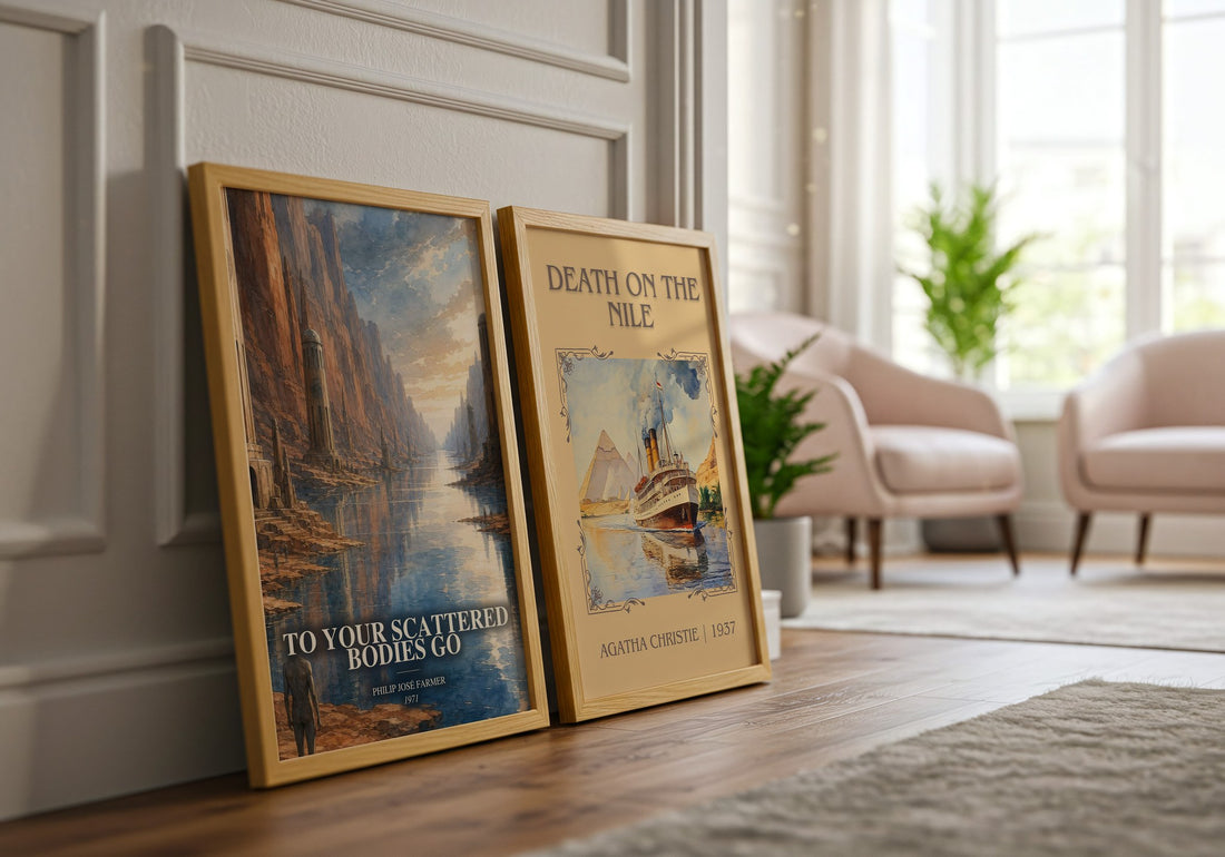 To your scattered bodies go watercolour print framed by window – literary home decor