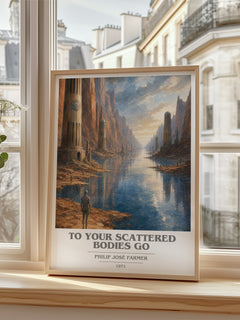 To your scattered bodies go book cover poster colour and style options – Philip José Farmer book art