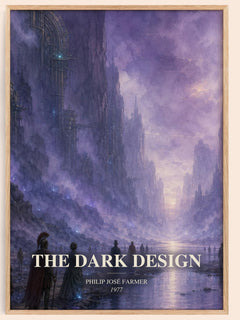 The dark design watercolour book poster by Philip José Farmer – framed literary art print