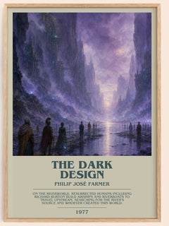 The dark design bookish book poster by Philip José Farmer – framed literary art print