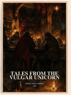 Tales from the Vulgar Unicorn watercolour book poster by Philip José Farmer – framed literary art print