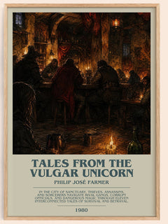 Tales from the Vulgar Unicorn Bookish Wall Art by Philip José Farmer – framed poster
