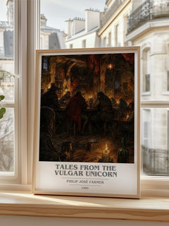 Tales from the Vulgar Unicorn book cover poster colour and style options – Philip José Farmer book art