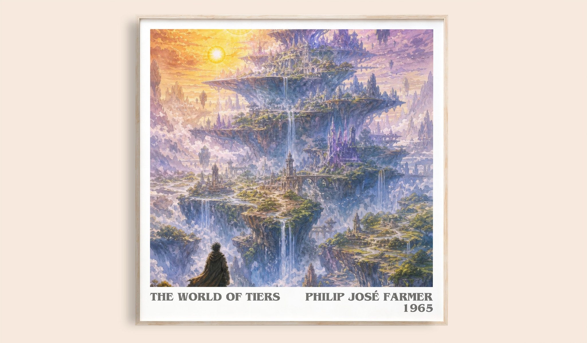 The World of Tiers Literary Art Print by Philip José Farmer