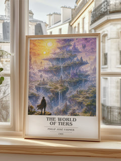 The World of Tiers book cover poster colour and style options – Philip José Farmer book art