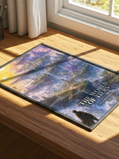 The World of Tiers watercolour book poster framed on wall – sci fi wall art