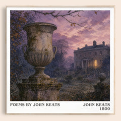 Poems by John Keats literary book poster by John Keats – framed literary art print