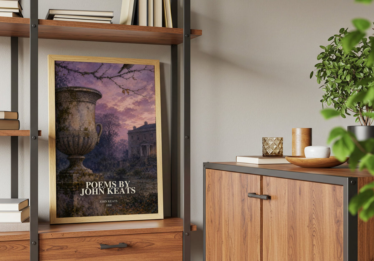 Poems by John Keats book watercolour illustration paper finish options – matte satin gloss