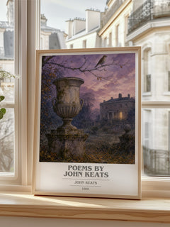 Poems by John Keats book cover poster colour and style options – John Keats book art