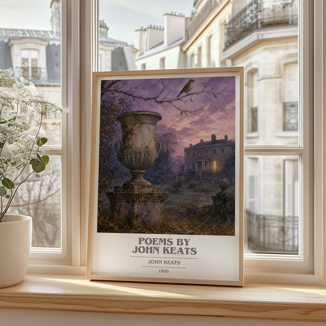 Poems by John Keats book cover poster colour and style options – John Keats book art