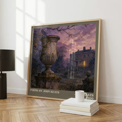 Poems by John Keats literary print framed by window – literary home decor