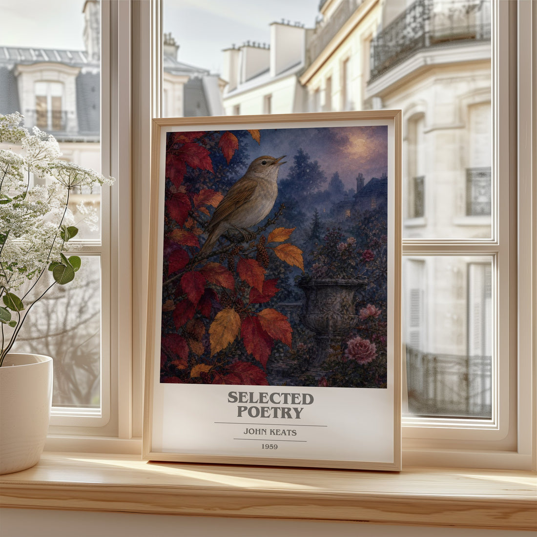 Selected poetry book cover poster colour and style options – John Keats book art