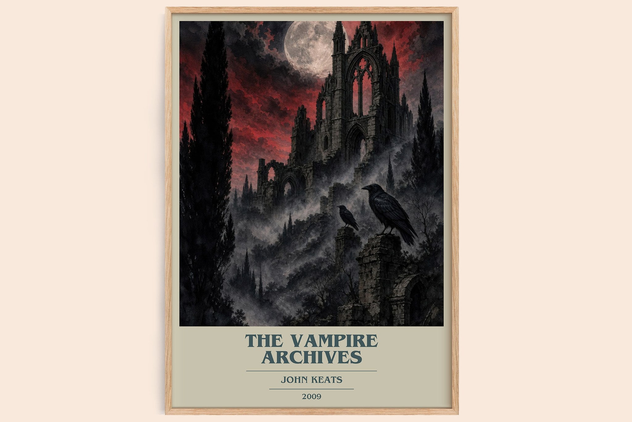 The Vampire Archives Book Cover Poster by John Keats