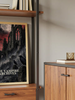 The Vampire Archives book watercolour illustration paper finish options – matte satin gloss