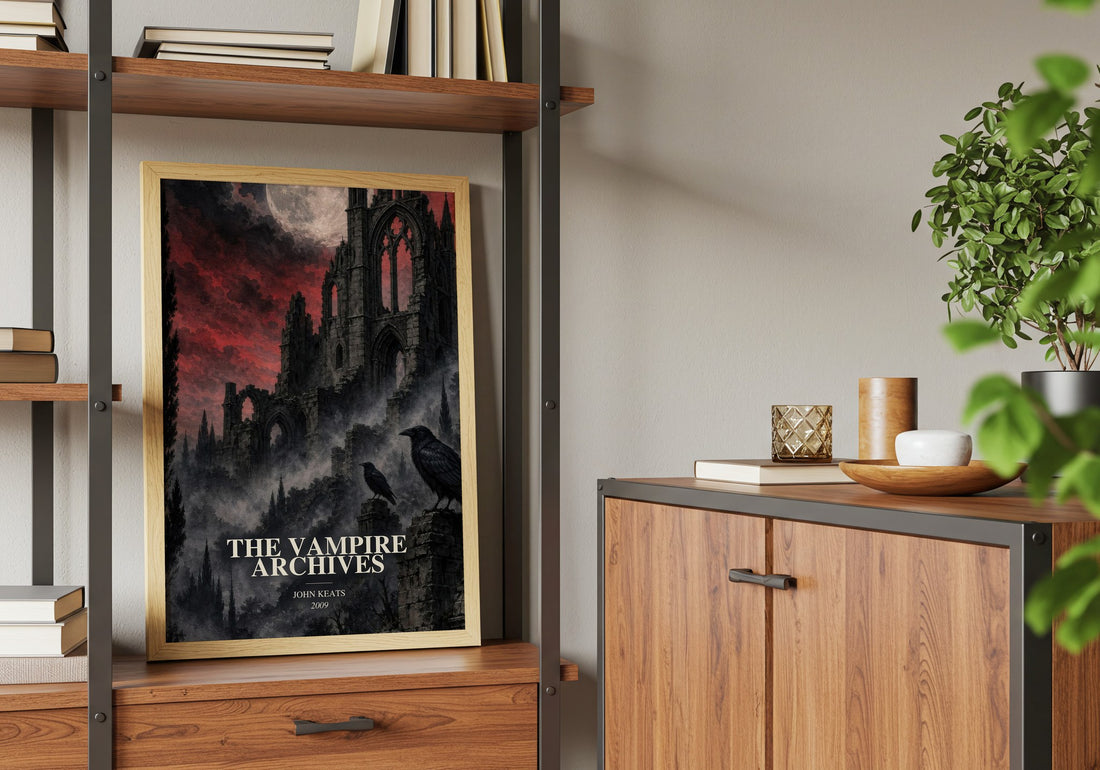 The Vampire Archives book watercolour illustration paper finish options – matte satin gloss