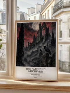 The Vampire Archives book cover poster colour and style options – John Keats book art