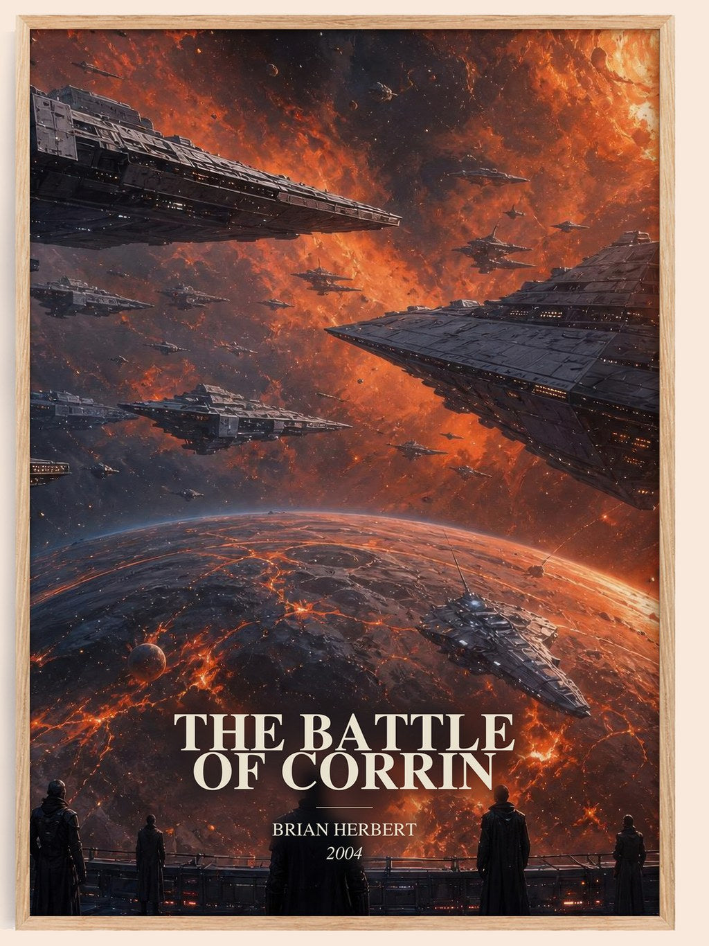 The Battle of Corrin watercolour book poster by Brian Herbert – framed literary art print