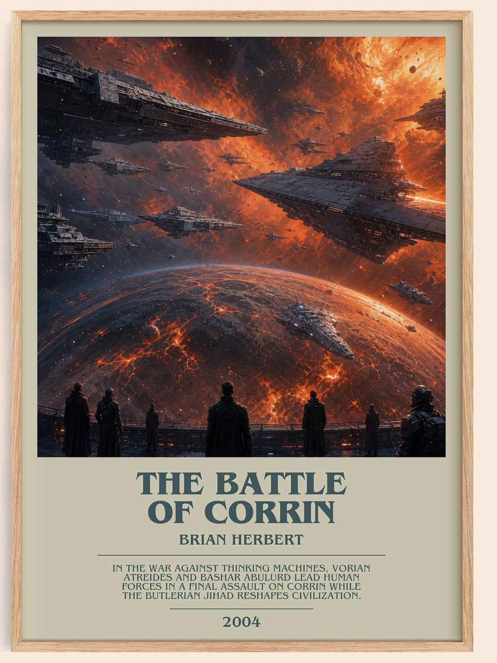 The Battle of Corrin bookish book poster by Brian Herbert – framed literary art print