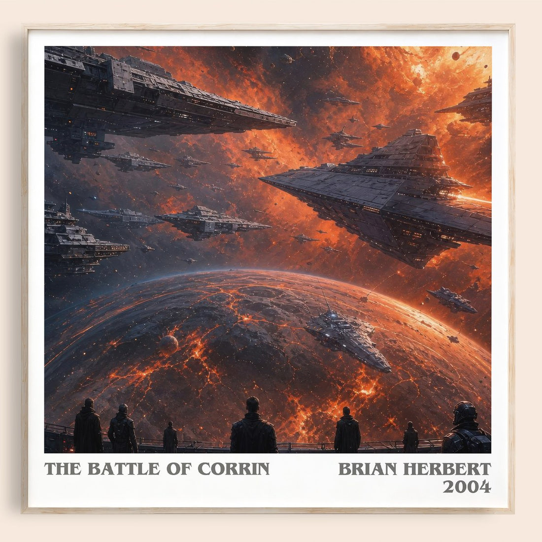 The Battle of Corrin literary book poster by Brian Herbert – framed literary art print