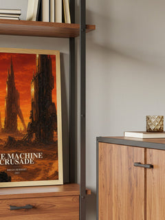 The Machine Crusade book watercolour illustration paper finish options – matte satin gloss