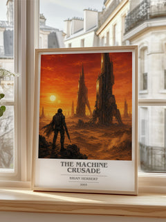 The Machine Crusade book cover poster colour and style options – Brian Herbert book art